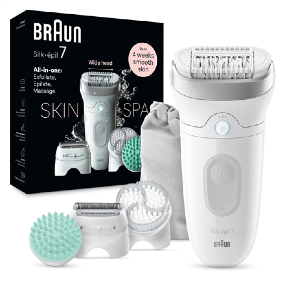 Braun , Epilator , Silk-épil SE7-081 , Operating time (max) 40 min , Number of power levels 1 , Wet & Dry , White