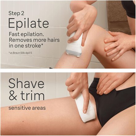 Braun , Epilator , Silk-épil SE7-081 , Operating time (max) 40 min , Number of power levels 1 , Wet & Dry , White
