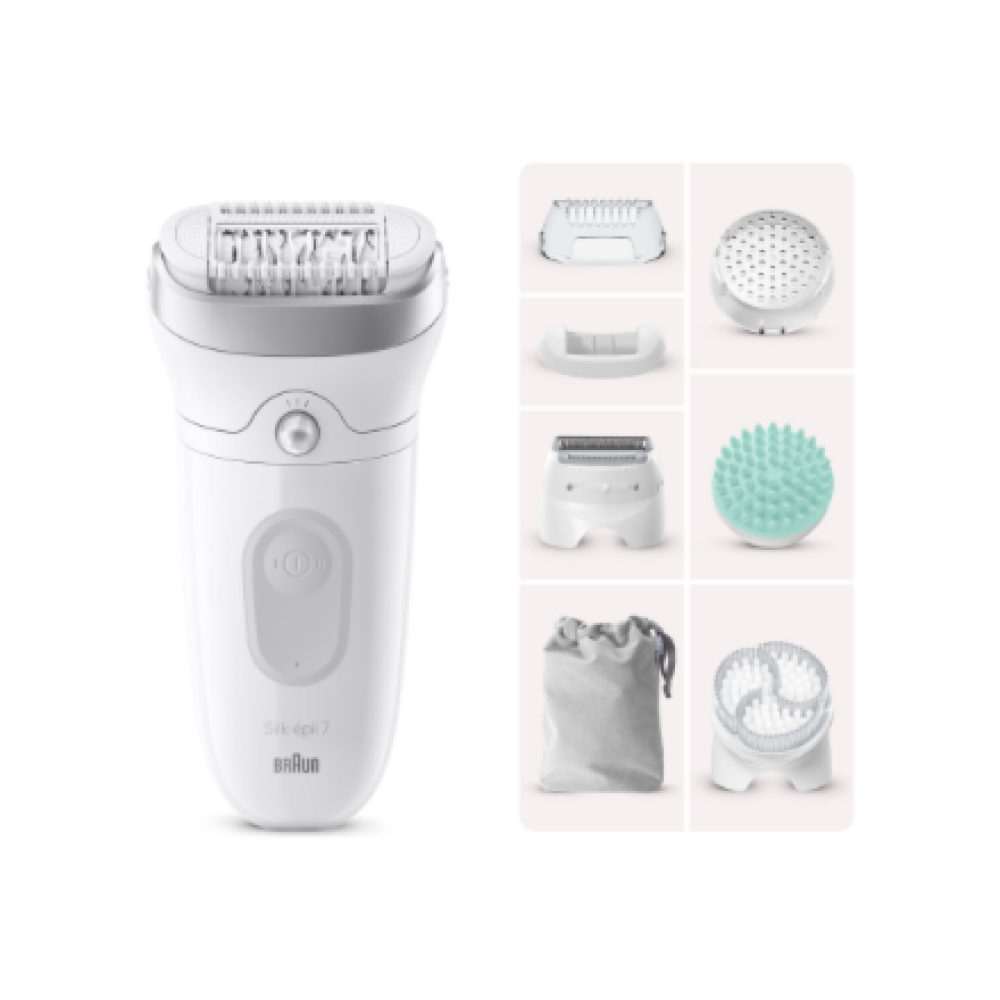 Braun , Epilator , Silk-épil SE7-081 , Operating time (max) 40 min , Number of power levels 1 , Wet & Dry , White