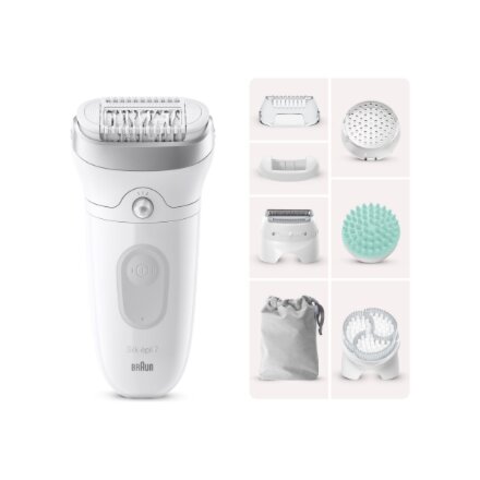 Braun , Epilator , Silk-épil SE7-081 , Operating time (max) 40 min , Number of power levels 1 , Wet & Dry , White