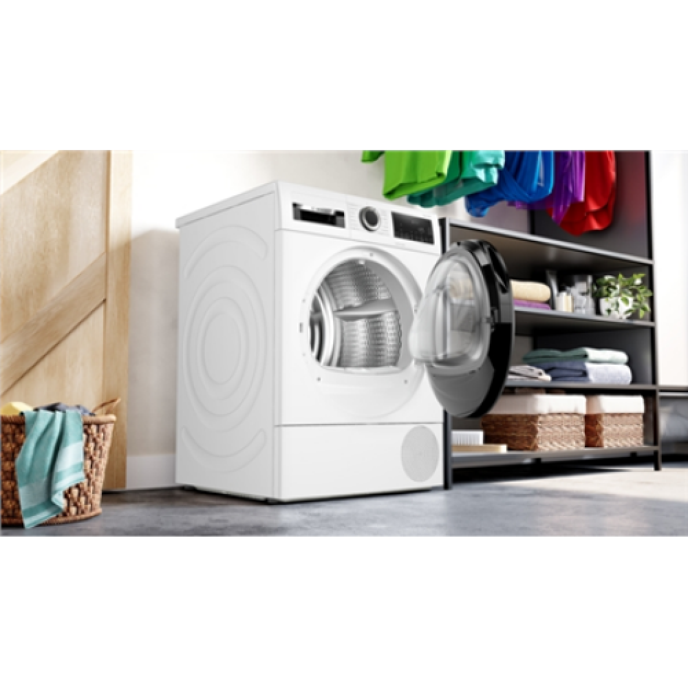 Bosch , Dryer Machine with Heat Pump , WQG245AESN , Energy efficiency class A++ , Front loading , 9 kg , Condensation , LED , Depth 61.3 cm , Steam function , White