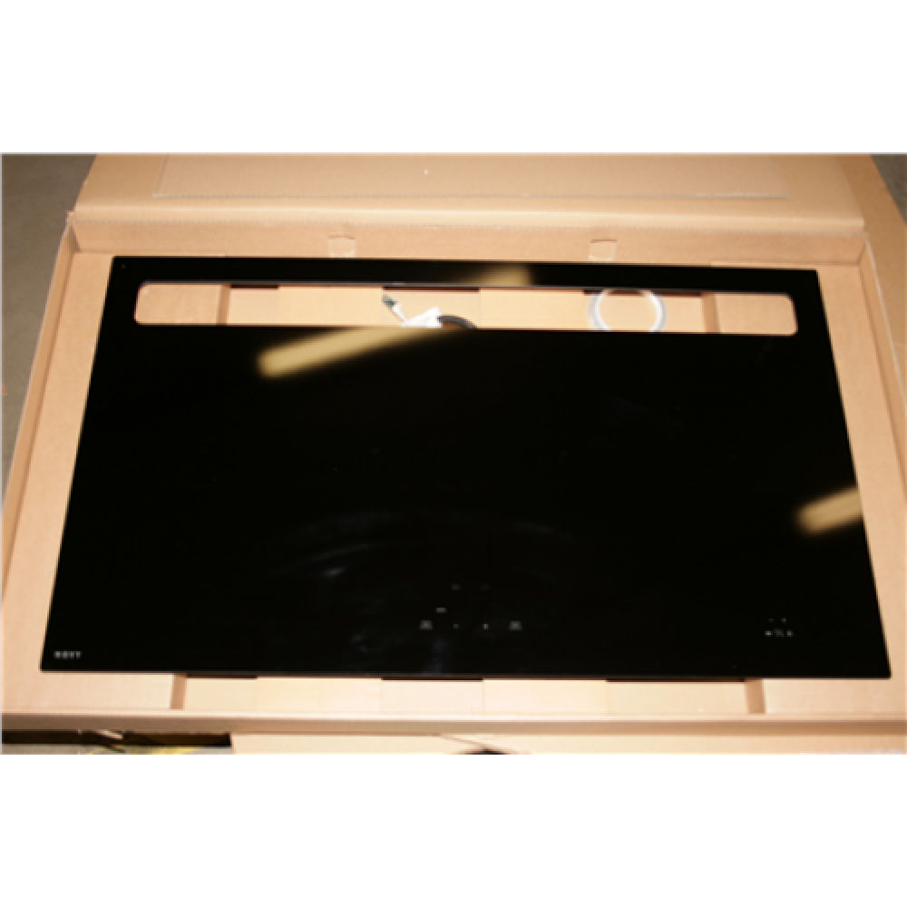 Novy , 1821 , Induction hob with built-in hood , 88 cm , Number of burners/cooking zones 4 , Yes , Black , Slider control with white LEDs. , USED, REFURBISHED, SCRATCHED,
