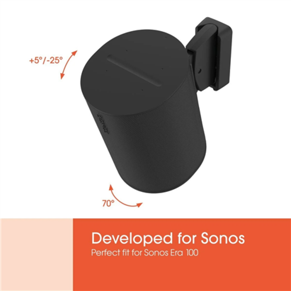 Vogels Wall mount , Speaker Wall Mount for Sonos Era 100 , Tilt, rotate , Maximum weight (capacity) 7 kg , Black