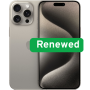 Apple , RENEW , Grade A++ , iPhone 15 Pro Max , Natural Titanium , 6.7 , Super Retina XDR OLED , 2796 x 1290 pixels , A17 Pro Chip , 8 GB , 256 GB , Dual SIM , 5G , 48+12+12 MP , iOS , 18