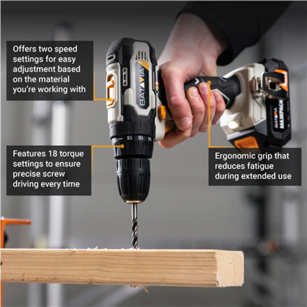 Batavia B.V. 18V Drill Driver - Without Battery and Charger in BMC