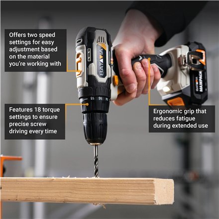 Batavia B.V. , Drill Driver, Without battery and charger - 18V