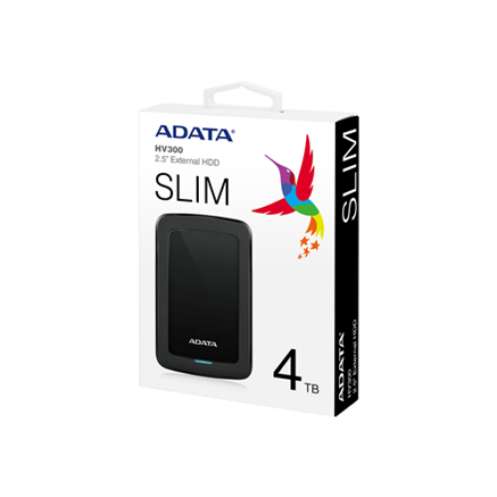 HV300 , AHV300-4TU31-CBK , 4000 GB , 2.5 , USB 3.1 , Black , backward compatible with USB 2.0, 1. HDDtoGo free software only compatible with Windows. 2. Compatibility with specific host devices may vary and could be affected by system environment. 3. Conn