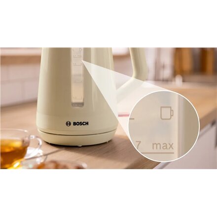 Bosch Kettle , TWK1M127 , Electric , 2400 W , 1.7 L , Plastic , Cream