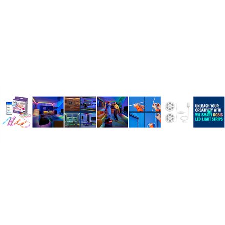 Philips Smart RGBIC LEDstrip 10 m (5+5), Type-C , 17.9 W , 16 million colours/RGBIC , Bluetooth, Wi-Fi