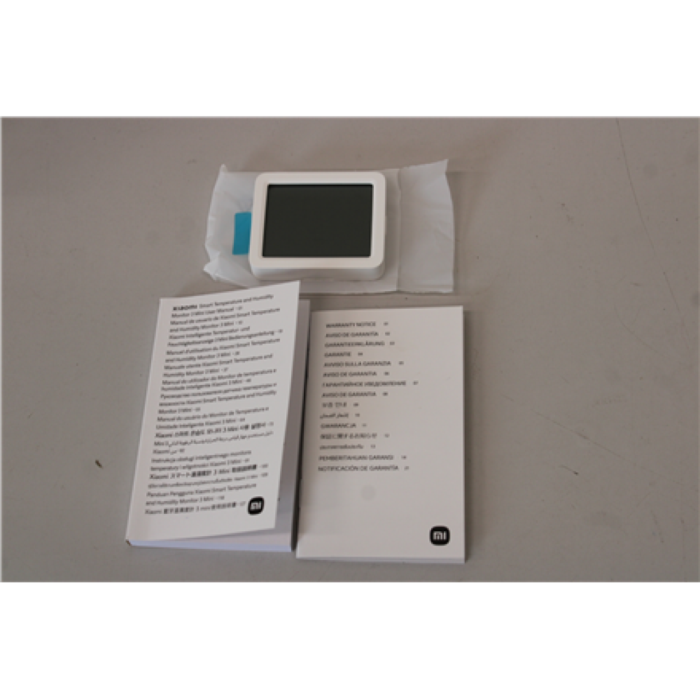 SALE OUT. Xiaomi Smart Temperature and Humidity Monitor 3 Mini , White , UNPACKED, MISSING ADHESIVE STICKER