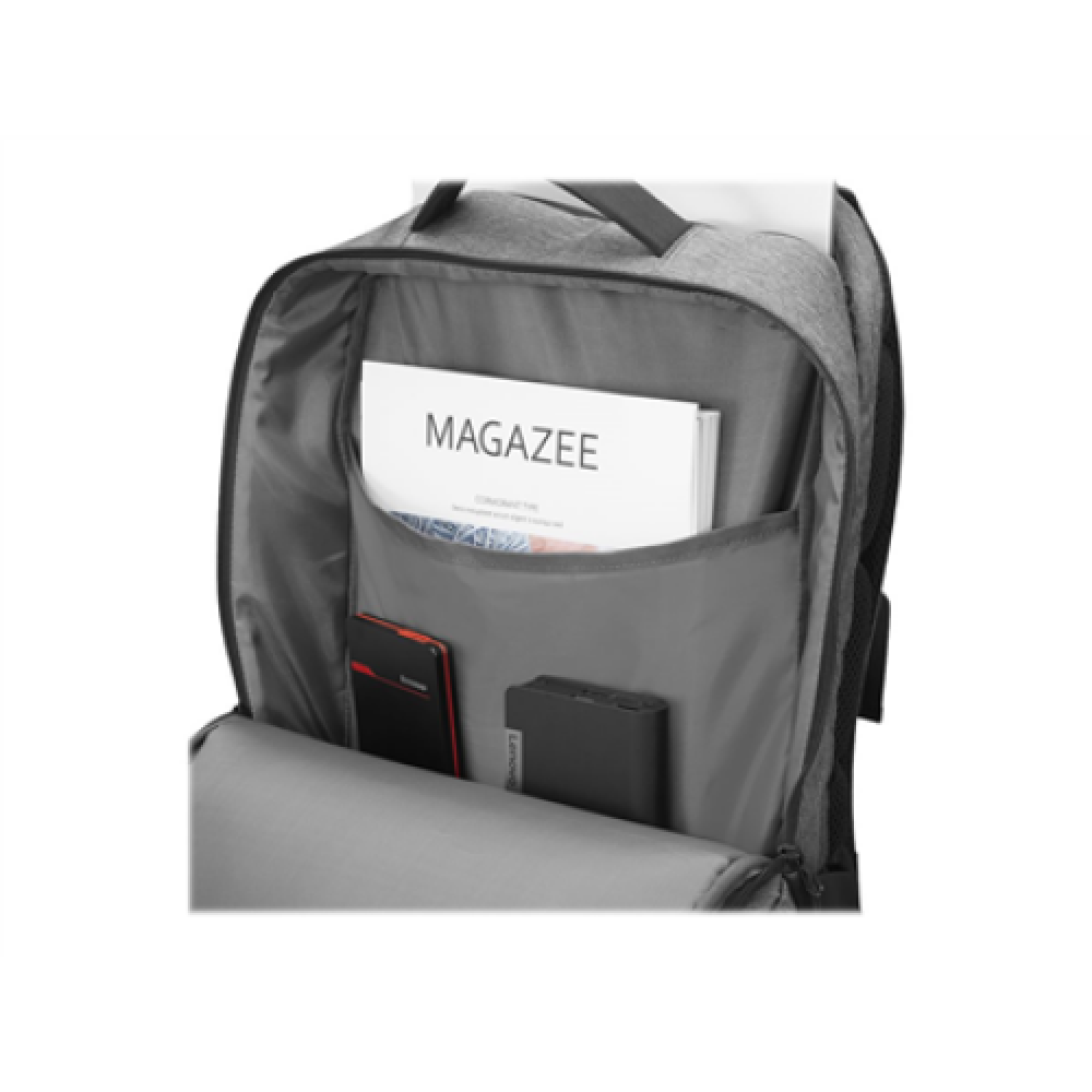 Lenovo , Business Casual 17-inch Backpack (Water-repellent fabric) , Essential , Fits up to size 17 , Backpack , Charcoal Grey , Waterproof