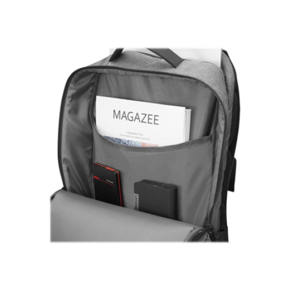 Lenovo , Business Casual 17-inch Backpack (Water-repellent fabric) , Essential , Fits up to size 17 , Backpack , Charcoal Grey , Waterproof