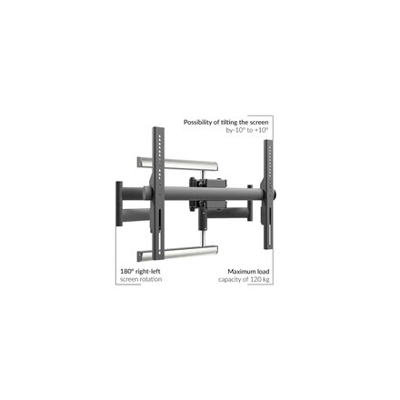 EDBAK Wall mount , Heavy Duty Swing Arm , Tilt , 42-98 , Maximum weight (capacity) 120 kg , Black