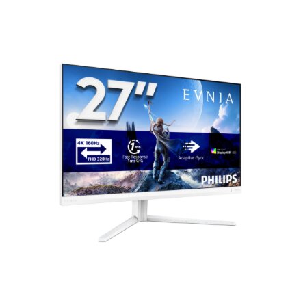 Philips , 27M2N5901A/00 , 27 , Fast IPS , UHD , 16:9 , 160 Hz , 1 ms , 3840 x 2160 pixels , 350 cd/m² , HDMI ports quantity 2 , White