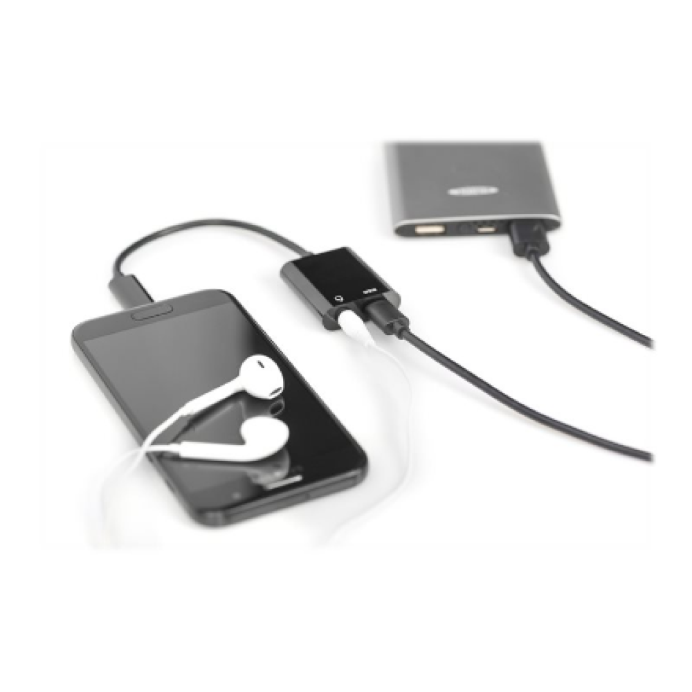 Digitus , USB Type-C adapter/Converter, Type-C to USB Type-C with 3.5mm stereo , AK-300400-002-S
