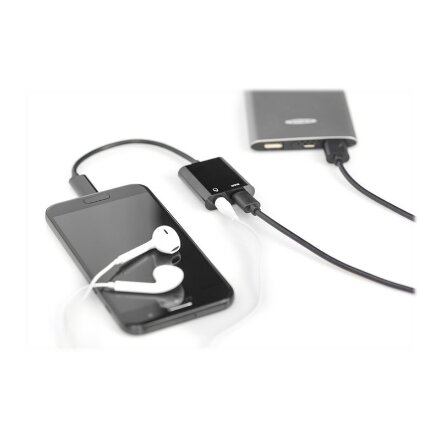 Digitus , USB Type-C adapter/Converter, Type-C to USB Type-C with 3.5mm stereo , AK-300400-002-S