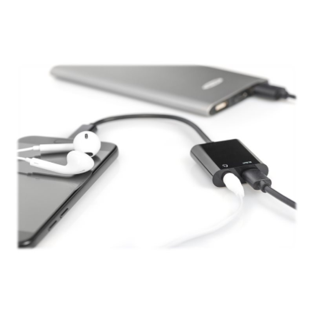 Digitus , USB Type-C adapter/Converter, Type-C to USB Type-C with 3.5mm stereo , AK-300400-002-S