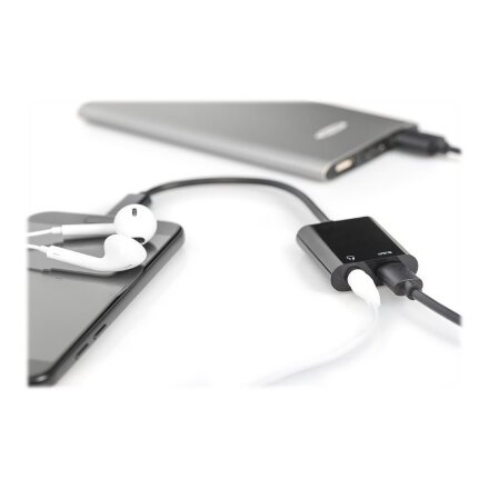 Digitus , USB Type-C adapter/Converter, Type-C to USB Type-C with 3.5mm stereo , AK-300400-002-S