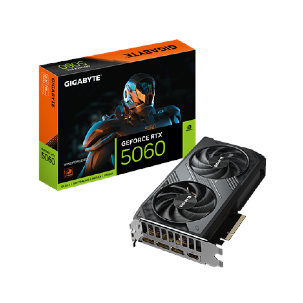 Gigabyte GeForce RTX 5060 WINDFORCE 8G , NVIDIA , 8 GB , GeForce RTX 5060 , GDDR7 , HDMI ports quantity 1 , PCI-E 5.0