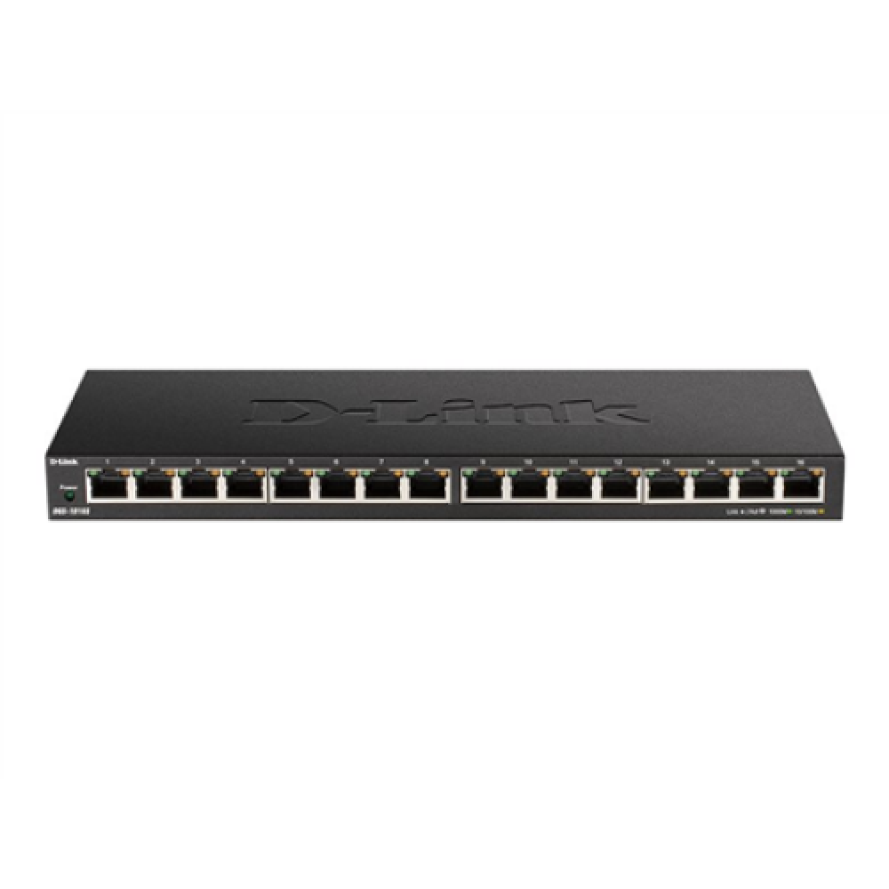 D-Link , 16-Port Gigabit Desktop Switch , DGS-1016S , Unmanaged , Desktop