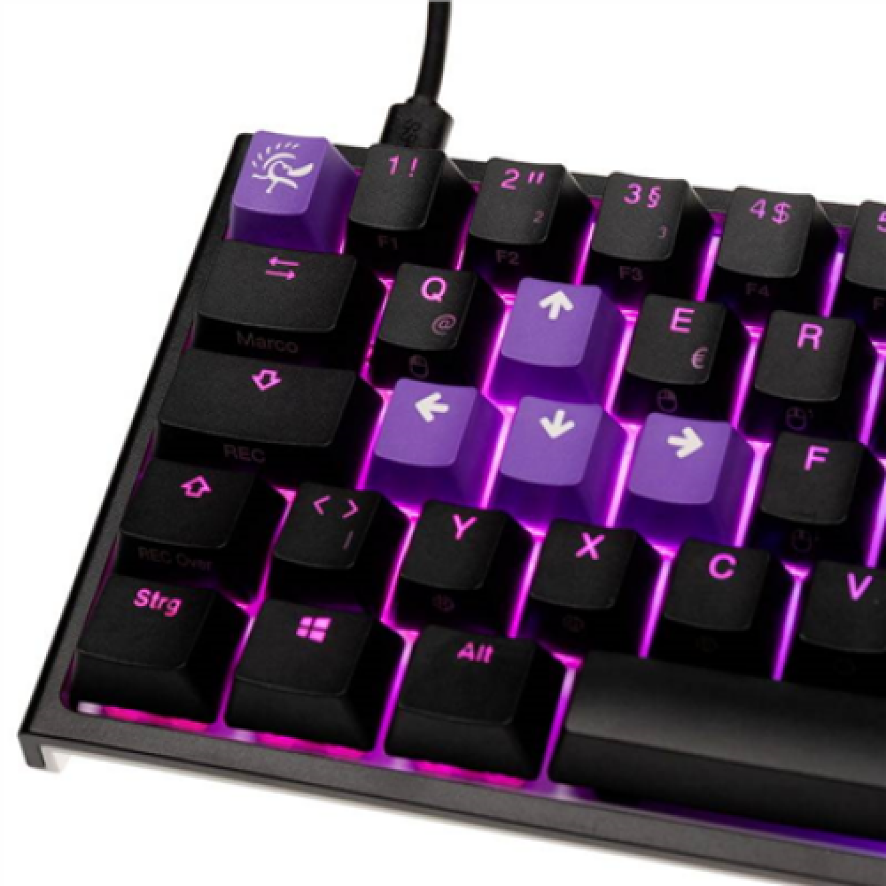 Ducky ONE 2 Mini RGB LED light, German, QWERTZ, Wired, Black, Gaming keyboard