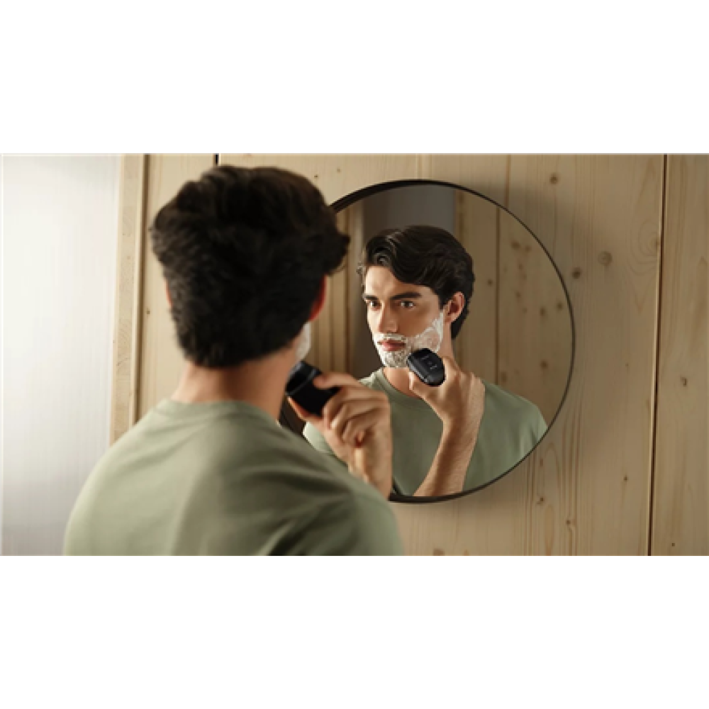 Philips Compact Shaver , S591/05 500 Series , Operating time (max) 40 min , Wet & Dry , Lithium Ion , Metallic Black