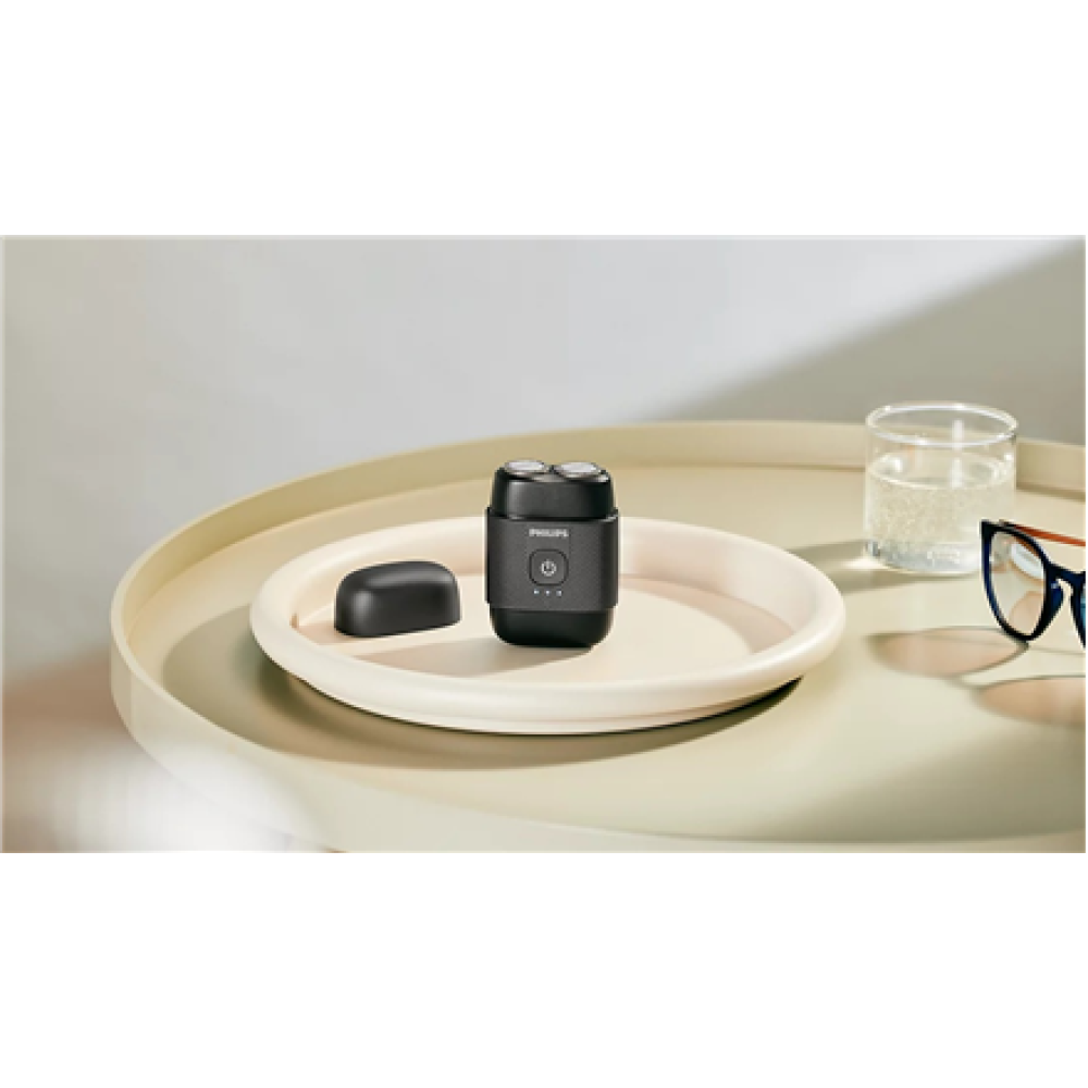 Philips Compact Shaver , S591/05 500 Series , Operating time (max) 40 min , Wet & Dry , Lithium Ion , Metallic Black