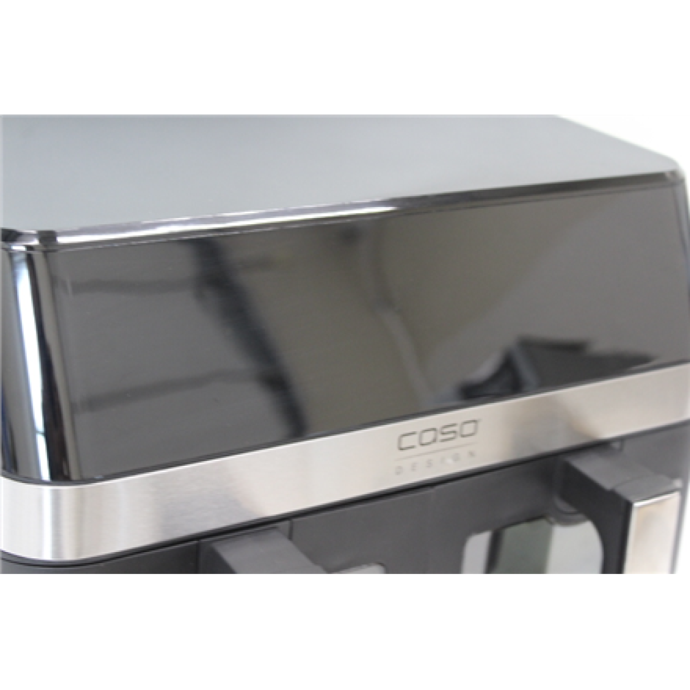 SALE OUT. Caso 03186 Air Fryer Duo Chef, Total capacity 14L, 2200W, Black , Caso Air Fryer , DuoChef , Power 2200 W , Capacity 14 L , Black , UNPACKED, DAMAGED PACKAGING, SCRATCHED ON CORPUS, DENT ON FRONT , 24 month(s)