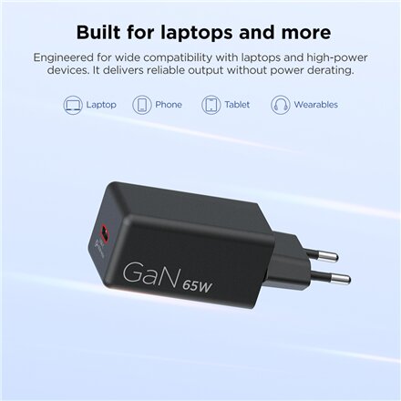 Lenovo Mini GaN USB-C 65W (EU) , Power adapter , USB-C , 65 W