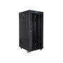 Lanberg , Rack cabinet 19 free-standing 27U/800x1000 (flat pack) with glass door, LCD , FF01-8027-12BL , Black