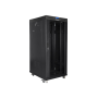 Lanberg , Rack cabinet 19 free-standing 27U/800x1000 (flat pack) with glass door, LCD , FF01-8027-12BL , Black