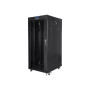Lanberg , Rack cabinet 19 free-standing 27U/800x1000 (flat pack) with glass door, LCD , FF01-8027-12BL , Black