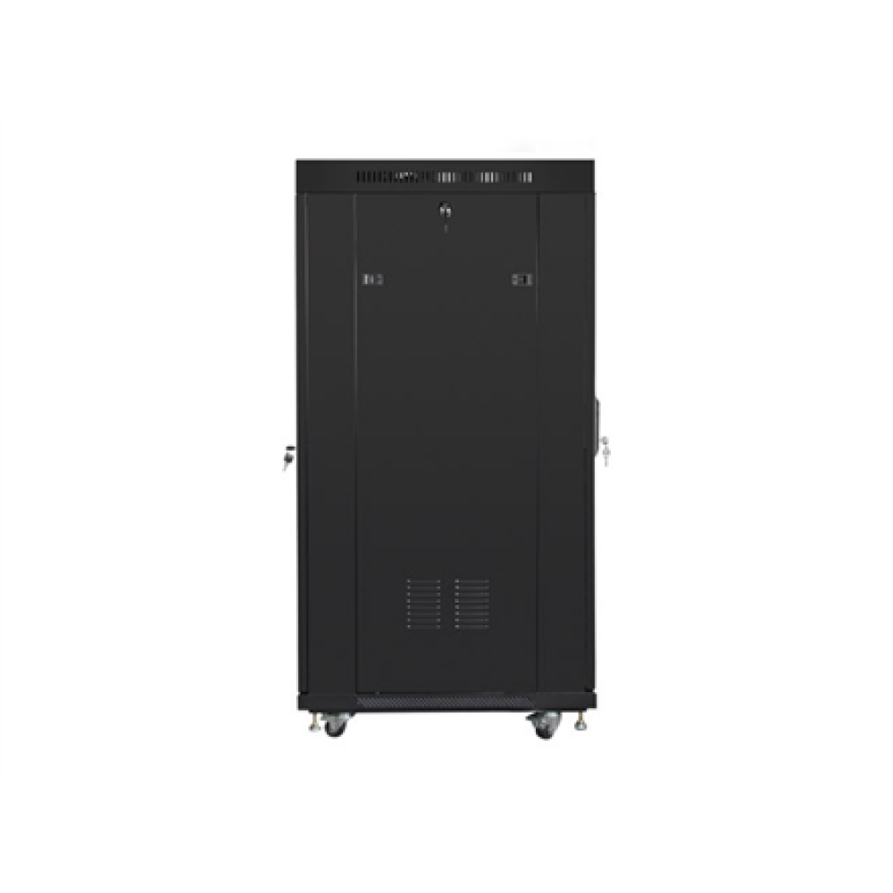 Lanberg , Rack cabinet 19 free-standing 27U/800x1000 (flat pack) with glass door, LCD , FF01-8027-12BL , Black
