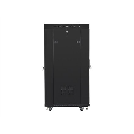 Lanberg , Rack cabinet 19 free-standing 27U/800x1000 (flat pack) with glass door, LCD , FF01-8027-12BL , Black