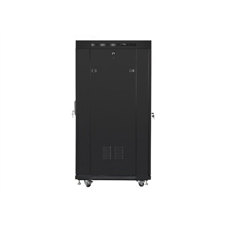 Lanberg , Rack cabinet 19 free-standing 27U/800x1000 (flat pack) with glass door, LCD , FF01-8027-12BL , Black