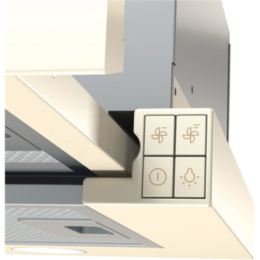 Gorenje Hood BHP62CLI Telescopic, Energy efficiency class C, Width 60 cm, 435 m³/h, Mechanical control, LED, Ivory