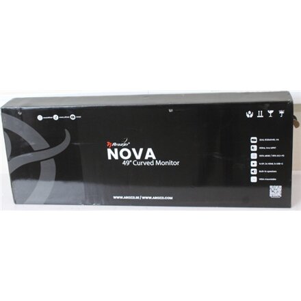 SALE OUT. Arozzi Nova 49 VA, 165Hz - White , SALE OUT. Arozzi , Nova , 49 , VA , 32:9 , 165 Hz , 4 ms , 5120 x 1440 pixels , 350 cd/m² , HDMI ports quantity 2 , White , Warranty 24 month(s) , DAMAGED PACKAGING, USED, SCRATCHED BODY AND AC-ADAPTER, NOT SUI