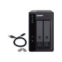 QNAP 2 Bay USB Type-C Direct Attached Storage with Hardware RAID , TR-002 , Micro , 6 GB , Black