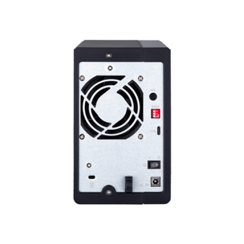 QNAP 2 Bay USB Type-C Direct Attached Storage with Hardware RAID , TR-002 , Micro , 6 GB , Black