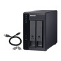 QNAP 2 Bay USB Type-C Direct Attached Storage with Hardware RAID , TR-002 , Micro , 6 GB , Black