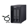 QNAP 2 Bay USB Type-C Direct Attached Storage with Hardware RAID , TR-002 , Micro , 6 GB , Black