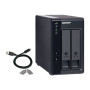 QNAP 2 Bay USB Type-C Direct Attached Storage with Hardware RAID , TR-002 , Micro , 6 GB , Black