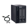 QNAP 2 Bay USB Type-C Direct Attached Storage with Hardware RAID , TR-002 , Micro , 6 GB , Black
