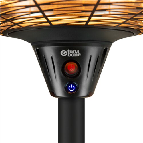 TunaBone , Electric Standing Infrared Patio Heater , TB2068S-01 , Patio heater , 2000 W , Number of power levels 3 , Suitable for rooms up to 20 m² , Black , IP45