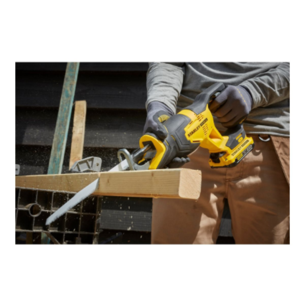 Stanley , 18V V20 Reciprocating Saw - 2 x 2.0Ah Kitbox , SFMCS300D2K-QW , 18 V