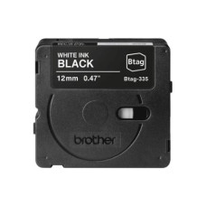 Brother BTAG-335 , White on Black , Btag