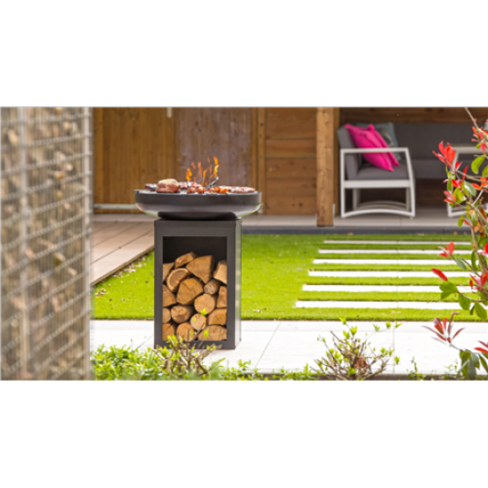 RedFire , Matanzas Firepit Plancha with Wood Storage , MAT62