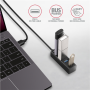 AXAGON Miniature metal four-port USB 3.2 Gen 1 hub , HUE-M1AL