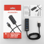 AXAGON Miniature metal four-port USB 3.2 Gen 1 hub , HUE-M1AL