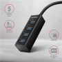 AXAGON Miniature metal four-port USB 3.2 Gen 1 hub , HUE-M1AL